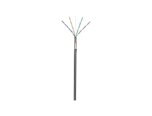 Kabel Skrętka Kat 5e F/UTP Drut 305m Czarna Zewnętrzna CCA