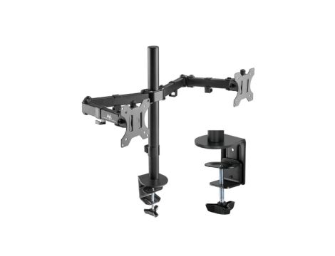 Uchwyt biurkowy na 2 monitory LCD Maclean MC-884 17-32 2x 8kg (max 16kg) vesa 75x75 oraz 100x100