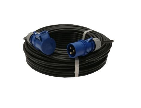 Przedłużacz kempingowy elCORD CEE 16A-3 230V IP44 40m H07RN-F 3G1,5 (gumowy OPD) z wt. i gn. CEE 16A-3P 30J25400
