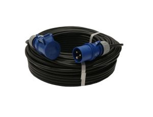 Przedłużacz kempingowy elCORD CEE 16A-3 230V IP44 50m H07RN-F 3G1,5 (gumowy OPD) z wt. i gn. CEE 16A-3P 30J25500