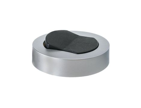 Włącznik meblowy srebrny nawierzchniowy fi65 230V 2,5A z kablem 2m 2x0,75mm2 (srebrno czany)