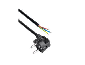 Kabel zasilający bez zakończenia Akyga AK-OT-01A CCA 3x0.5mm2 CEE 7/7 1.5 m