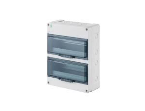 Rozdzielnica hermetyczna HERMETICA RN 2x12+2 400V AC 1000V DC PE+N dymny IP65 2209-01