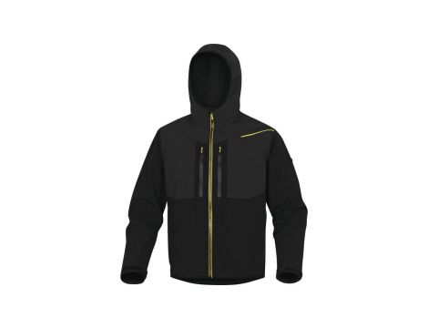 Kurtka Softshell z poliestru i elastanu kolor czarno-żółty rozmiar XXL HORT2NJXX