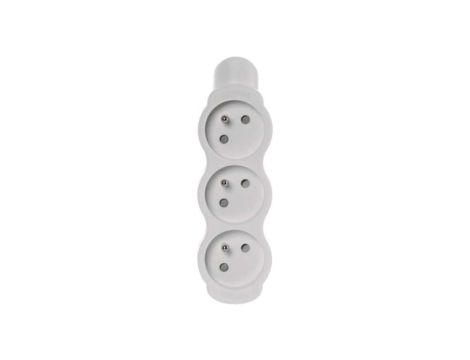 Gniazdo /rozgałęźnik/ do przedłużacza 3-gniazda z/u białe P0300N