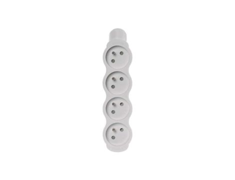 Gniazdo /rozgałęźnik/ do przedłużacza 4-gniazda z/u białe P0400N