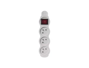 Gniazdo /rozgałęźnik/ do przedłużacza z wyłącznikem 3-gniazda z/u 16A białe P1300N