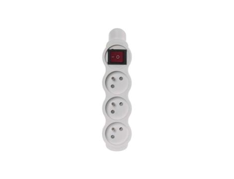 Gniazdo /rozgałęźnik/ do przedłużacza z wyłącznikem 3-gniazda z/u 16A białe P1300N