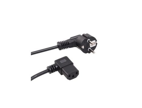 Kabel zasilający kątowy 3 pin 1,5M wtyk EU Maclean MCTV-802 MCTV-802