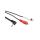 Przewód mini jack 3,5mm kątowy 2RCA 3m czarny MCTV-825 MCTV-825