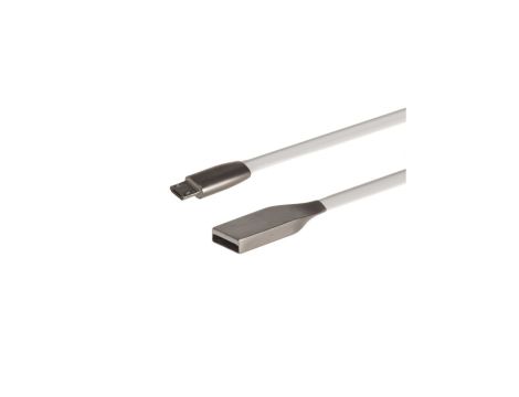 Kabel USB AM micro płaski nieplączący 1m biały MCTV-833W metal MCTV-833