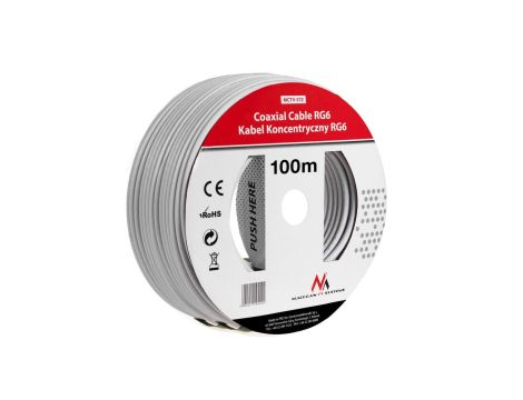 Kabel przewód koncentryczny satelitarny 1.0CCS RG6 100M Maclean MCTV-572 MCTV-572