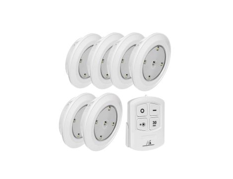 Lampa zestaw 6 LED Maclean Energy z pilotem na baterie 3xAAA MCE165 MCE165