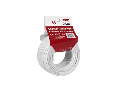 Kabel przewód koncentryczny satelitarny 1.0CCS RG6 25M Maclean MCTV-574 MCTV-574