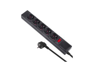 Listwa zasilająca przedłużacz 5 gniazd z włącznikiem przeciwprzeciążeniowym Maclean Energy MCE219 250VAC/10A 1,5m MCE219
