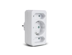 Gniazdko prądowe potrójne Maclean Energy MCE2111x16A , 2x2,5A wersja niemiecka MCE211