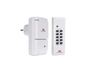 Gniazdko sieciowe sterowane pilotem Maclean Energy MCE158 zewnętrzne 1szt. + bateria do pilota MCE158