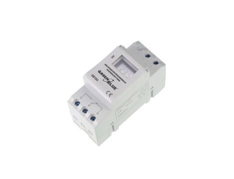 Włącznik czasowy - timer cyfrowy na szynę DIN GreenBlue GB104 16 programów max 240 programów GB104
