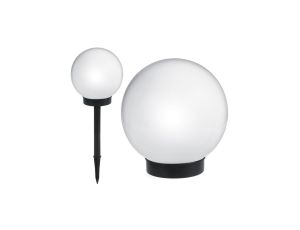Solarna lampa wolnostojaca ogrodowa - kula 15x15x48cm, bialy LED GB121 GB121