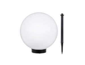 Solarna lampa wolnostojaca ogrodowa GB166 - kula 25x25x58cm, bialy LED GB166