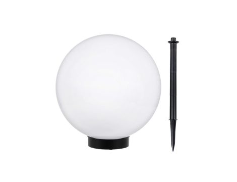 Solarna lampa wolnostojaca ogrodowa GB166 - kula 25x25x58cm, bialy LED GB166