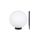 Solarna lampa wolnostojaca ogrodowa GB166 - kula 25x25x58cm, bialy LED GB166