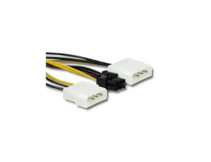 Qoltec Adapter 2x MOLEX żeński/ PCI-E 6pin męski 15cm