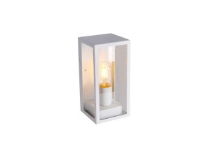 Lampa Ogrodowa VT-837 WALL LAMP(1*E27) MATT WHITE-CLEAR GLASS 8518