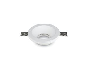 Oprawa Oczko VT-776 GU10 Okrągła Biała Gips 120mm x 40mm 3640