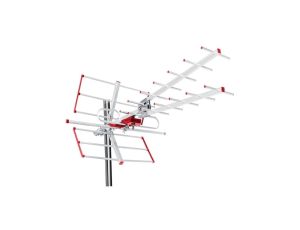 Antena zewnętrzna TV DVB-T/T2 H.265 HEVC Combo UHF VHF pasywna max 100dBV Maclean MCTV-855 filtr Lte