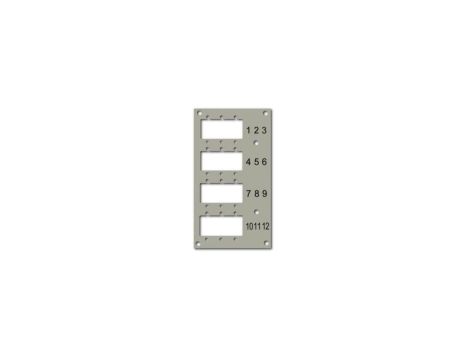 Panel przedni do przełącznicy EFB 53705.1V3 na 12 adapterów