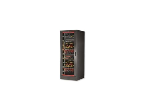Szafa stojąca złożona 42U 600x600 rack 19 drzwi szkło czarna