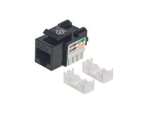 Moduł Keystone RJ45 UTP Cat5e Czarny Punch-Down