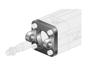Widełki do siłownika pneumatycznego D63, ISO15552/6431, ISO21287, ze śrubami montażowymi