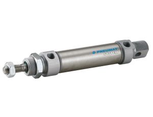 Siłownik pneumatyczny okrągły ISO6432 D25x80 z amortyzacją mechaniczną