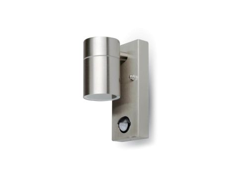 Oprawa ewelacyjna VT-7621PIR GU10 WALL FITTING WITH SENSOR,STAINLESS STEEL BODY-1 WAY IP44 7502