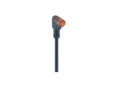 Kabel konfekcjonowany jednostronnie M8 3-pinowy złącze żeńskie kątowe z samoblokujące gwintowane czarny PUR RKMWV 3-06/5 M