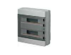 Rozdzielnica modułowa 2x18 n/t bezhalogenowa drzwi transp.IP65 szyna N+PE szara 1000V AC 1500V DC PV UV 400x400x140, EC62036E