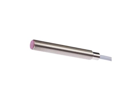 Czujnik indukcyjny M8x1 dł: 60mm zabudowany Sn: 2mm 10-35V DC 140stC PNP NO złącze kablowe M12 IP65 mosiadz niklowany IB08012W