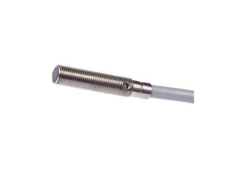 Czujnik indukcyjny M5x0.5 dł: 25mm zabudowany Sn: 0.8mm 10-30V DC 120stC PNP NO IO-Link kable 2m IP67 V4A IB050155