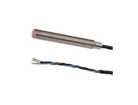 Czujnik indukcyjny M8x1 dł: 60mm zabudowany Sn: 2mm 10-30V DC 140stC PNP NO kabel 5m Teflon IP50 stal nierdzewna IB0801T1BF