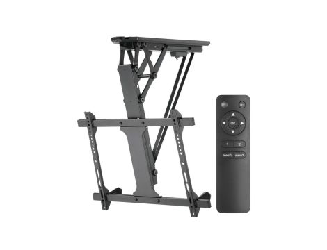 Uchwyt do TV elektryczny sufitowy, do pochyłych ścian 32-70 35kg max pilot Maclean MC-880 max VESA 600x411