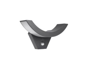 Oprawa elewacyjna LED z czujnikiem PIR MCE290 GR 800lm 10W IP54 szara