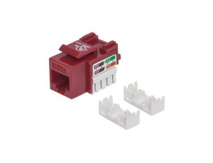 Moduł Keystone RJ45 UTP Cat5e Czerwony Punch-Down