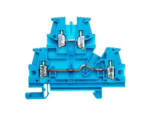 Złączka szynowa 2-piętrowa 4mm2 niebieski VIKING 037108 /60szt./