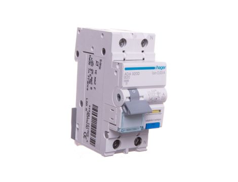 Wyłącznik różnicowo-nadprądowy RCBO 2P B20A 0,03A Typ A ADA920D