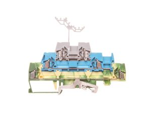 Złączka trzypiętrowa PE / L / L 2,5mm2 zolto-zielona / niebieska / szara 280-547