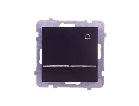 SONATA Przycisk /dzwonek/ z podświetleniem czarny metalik ŁP-6RS/m/33