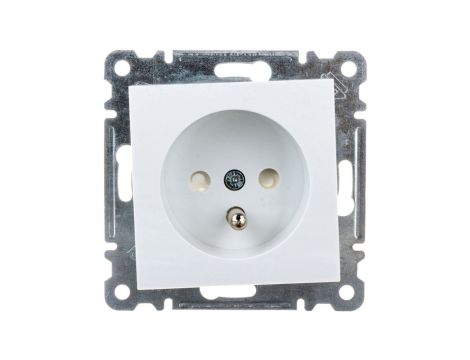 Lumina Gniazdo pojedyncze z/u 16A przesłonami styków białe WL1040