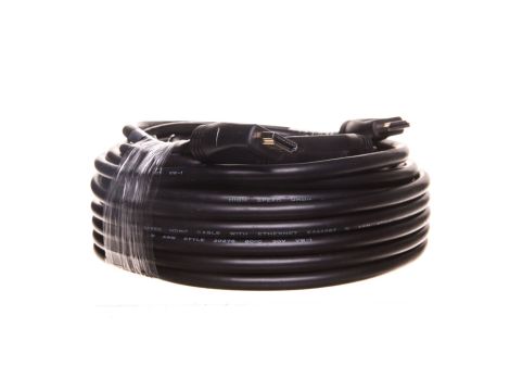 Kabel połączeniowy ze wzmacniaczem HDMI Highspeed 1.4 z Eth. GOLD Typ HDMI A/HDMI A, M/M czarny 20m